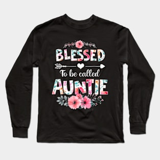 Blessed To Be Called Auntie Aunt Mothers Day Long Sleeve T-Shirt